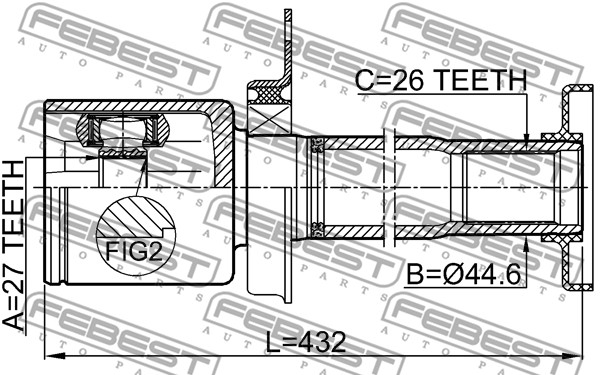 Przegub FEBEST 2311-TR5RH