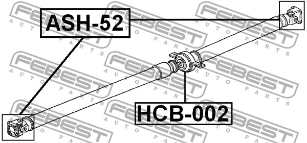 Łącznik wału napędowego FEBEST ASH-52