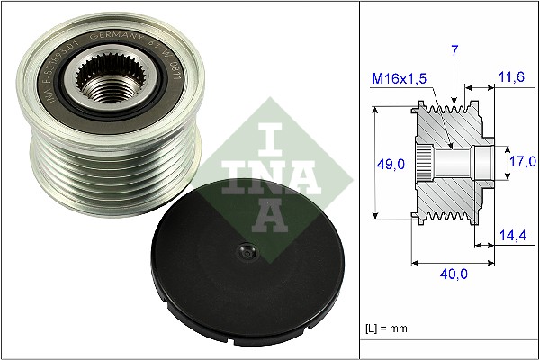 Sprzęgło alternatora INA 535 0254 10