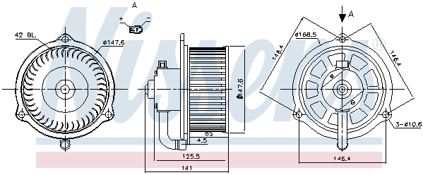 Silnik elektryczny dmuchawy NISSENS 87158