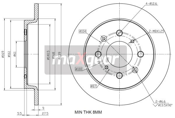 Tarcza hamulcowa MAXGEAR 19-2228