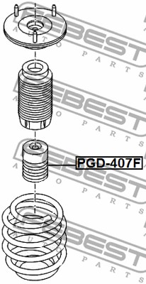 Dystans gumowy FEBEST PGD-407F