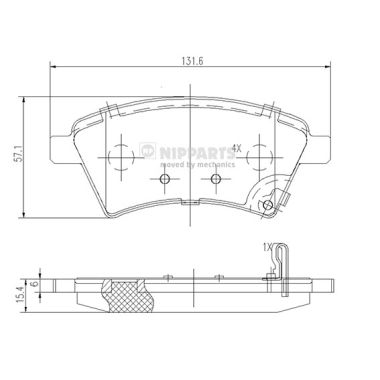 Klocki hamulcowe NIPPARTS J3608028