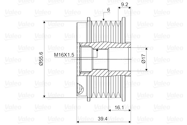 Sprzęgło alternatora VALEO 588013