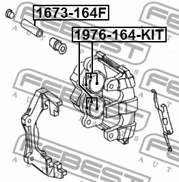 Tłoczek zacisku hamulcowego FEBEST 1976-164F-KIT