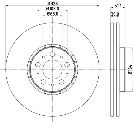 Tarcza hamulcowa HELLA PAGID 8DD 355 125-581