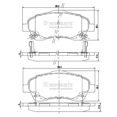 Klocki hamulcowe NIPPARTS J3602112