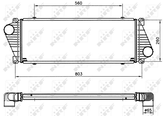 Chłodnica powietrza intercooler NRF 30830