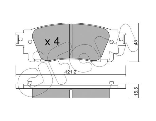 Klocki hamulcowe CIFAM 822-1041-0