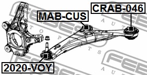 Tuleja wahacza FEBEST CRAB-046