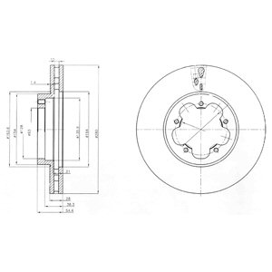 Tarcza hamulcowa DELPHI BG4007