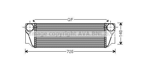 Chłodnica powietrza intercooler AVA QUALITY COOLING BW4413
