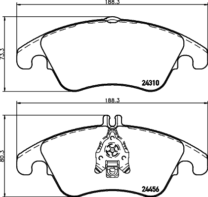 Klocki hamulcowe HELLA 8DB 355 012-621