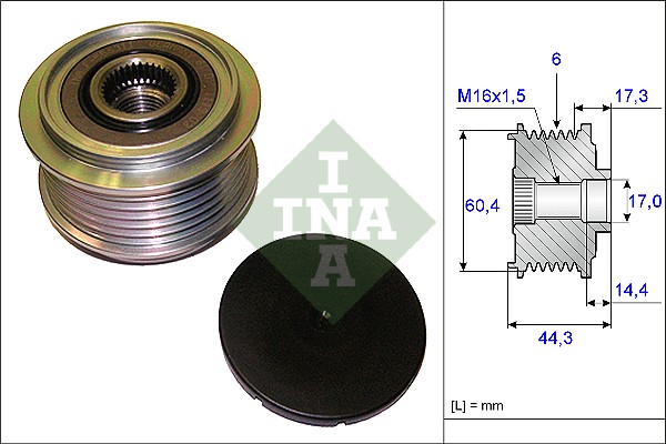 Sprzęgło alternatora INA 535 0207 10