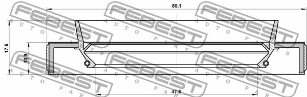 Pierścień uszczelniający półosi FEBEST 95HBY-49801118L