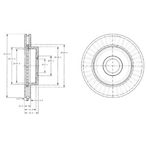 Tarcza hamulcowa DELPHI BG3659