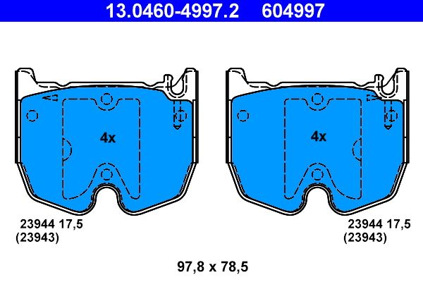 Klocki hamulcowe ATE 13.0460-4997.2