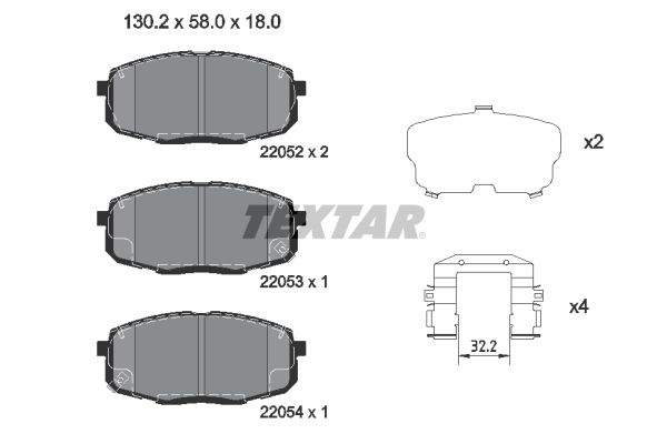Klocki hamulcowe TEXTAR 2205203