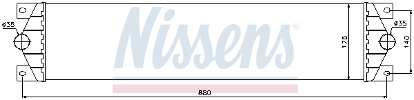 Chłodnica powietrza intercooler NISSENS 96767