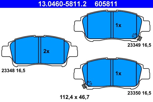 Klocki hamulcowe ATE 13.0460-5811.2