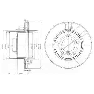 Tarcza hamulcowa DELPHI BG3899C