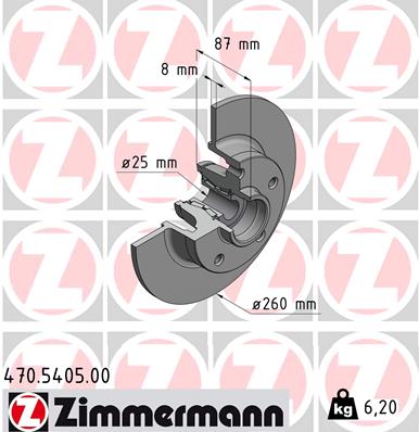 Tarcza hamulcowa ZIMMERMANN 470.5405.00