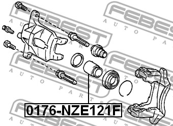 Tłoczek zacisku hamulcowego FEBEST 0176-NZE121F