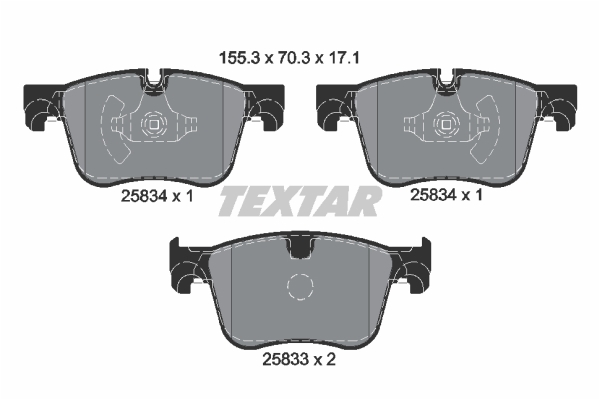 Klocki hamulcowe TEXTAR 2583401