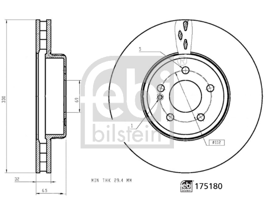 Tarcza hamulcowa FEBI BILSTEIN 175180