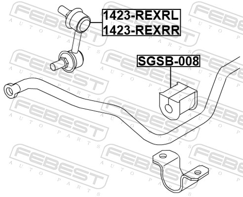Zawieszenie, stabilizator FEBEST SGSB-008
