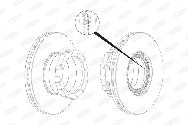 Tarcza hamulcowa BERAL BCR148A