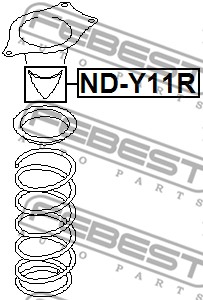 Dystans gumowy FEBEST ND-Y11R