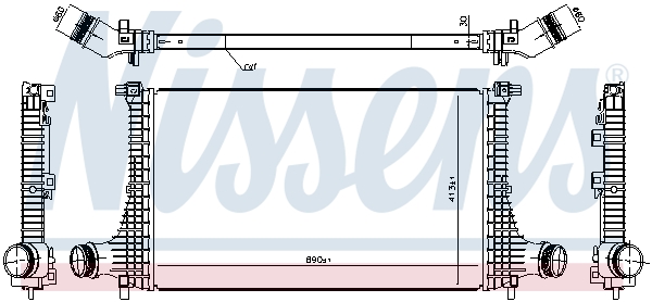 Chłodnica powietrza intercooler NISSENS 961502