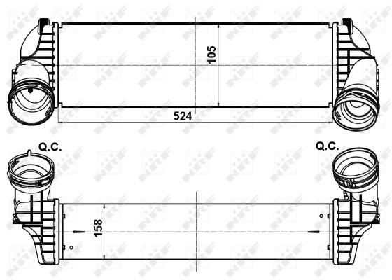 Chłodnica powietrza intercooler NRF 30359