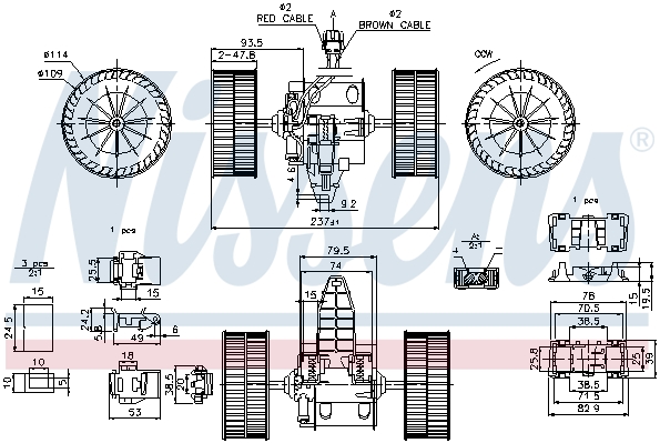 Silnik elektryczny dmuchawy NISSENS 87117