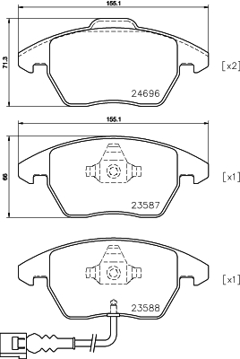 Klocki hamulcowe HELLA 8DB 355 023-161
