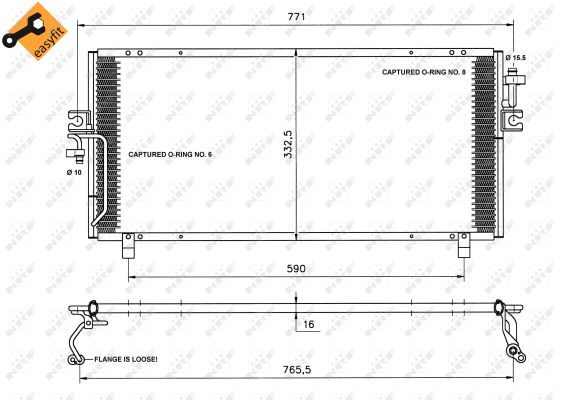 Skraplacz klimatyzacji NRF 35195