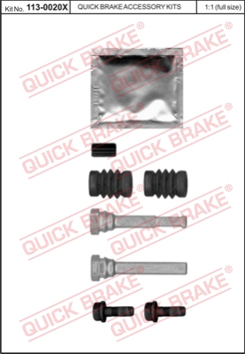 Zestaw tulei prowadzących zacisk hamulca QUICK BRAKE 113-0020X