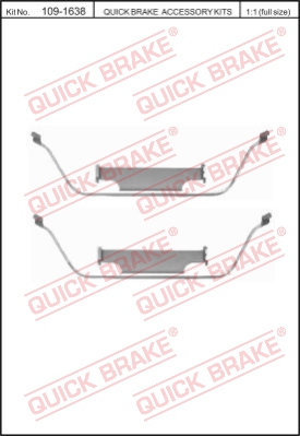 Zestaw akcesoriów montażowych  klocków hamulcowych QUICK BRAKE 109-1638