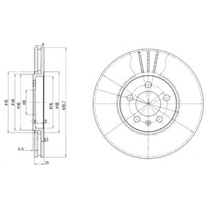 Tarcza hamulcowa DELPHI BG2729