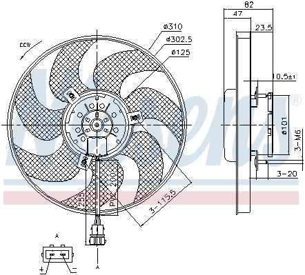 Wentylator NISSENS 85761