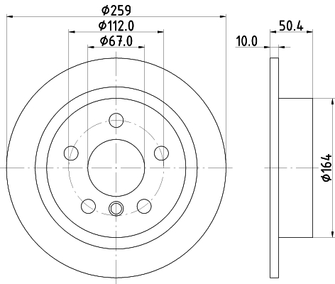 Tarcza hamulcowa HELLA 8DD 355 123-491