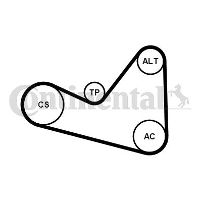 Zestaw paska osprzętu CONTINENTAL CTAM 6PK1050K3