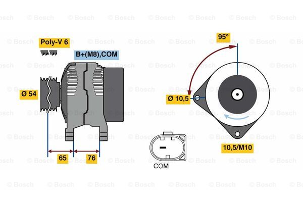 Alternator BOSCH 0 986 080 580