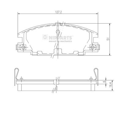 Klocki hamulcowe NIPPARTS J3609004