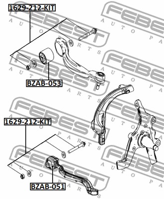 Tuleja wahacza FEBEST BZAB-053