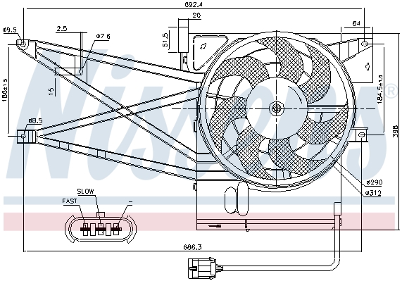 Wentylator NISSENS 85017