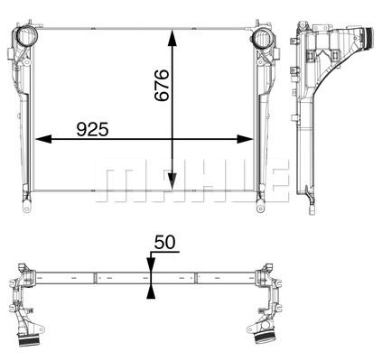Chłodnica powietrza intercooler MAHLE CI 33 000P