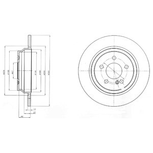 Tarcza hamulcowa DELPHI BG4298C
