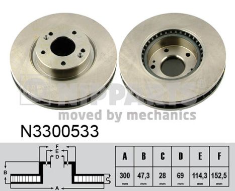 Tarcza hamulcowa NIPPARTS N3300533